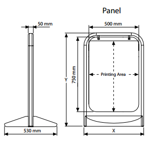 Swinger Panel – ( 500 x 750 mm )