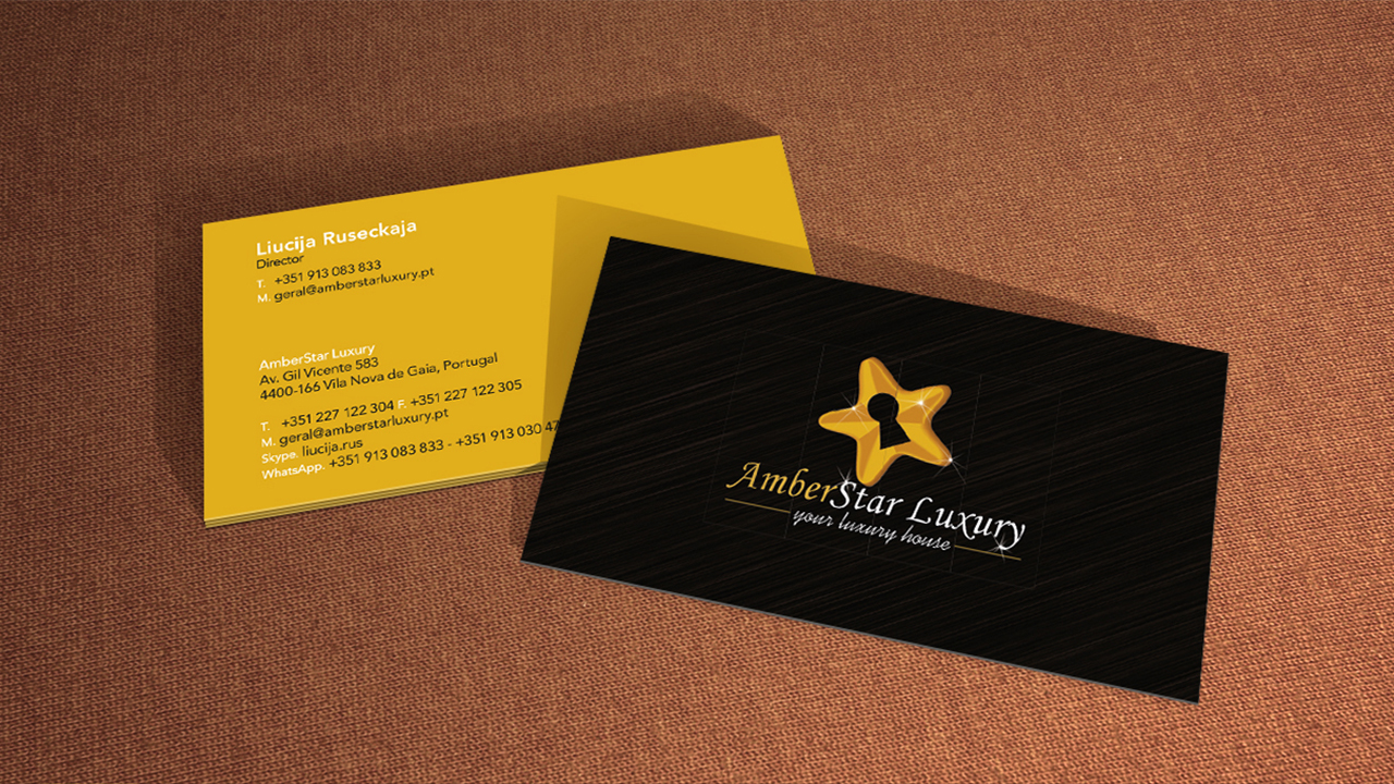 Amberstar Luxury Cartões de Visita